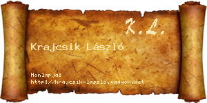 Krajcsik László névjegykártya