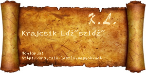 Krajcsik László névjegykártya