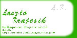 laszlo krajcsik business card