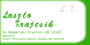 laszlo krajcsik business card